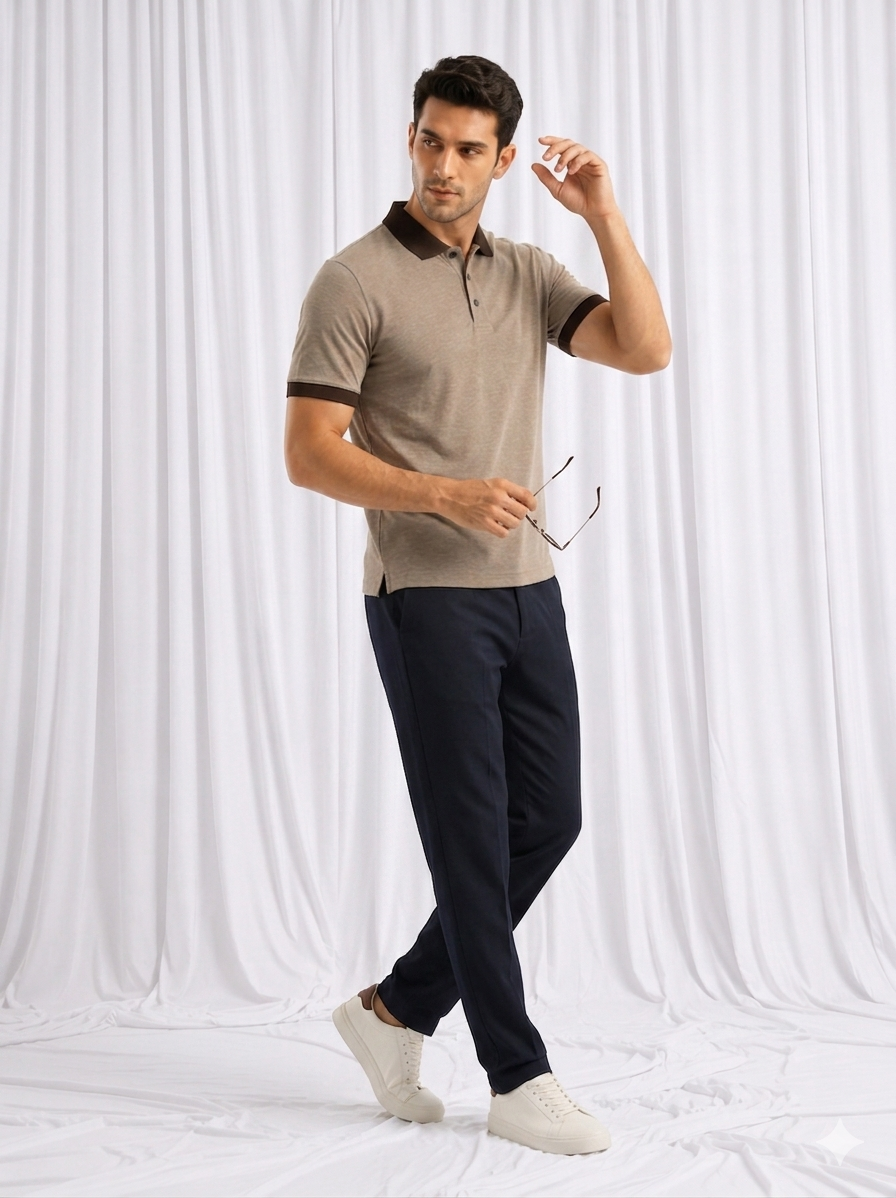 Khaki Polo Shirt for Men