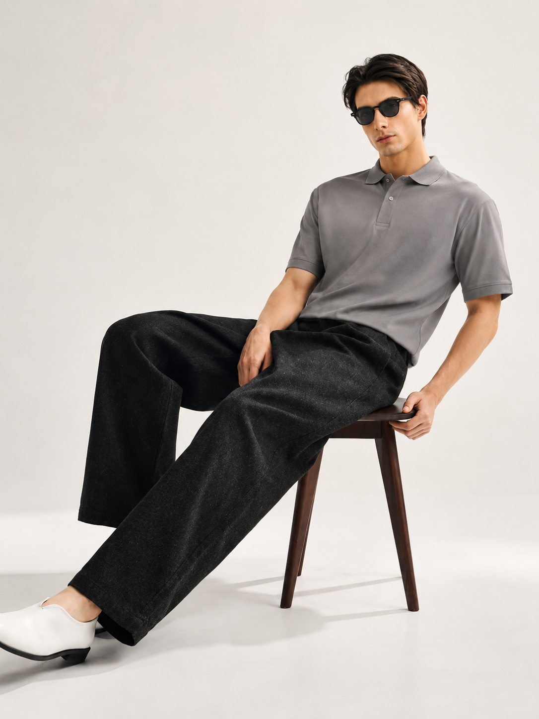 Charcoal Grey Polo Shirt for Men