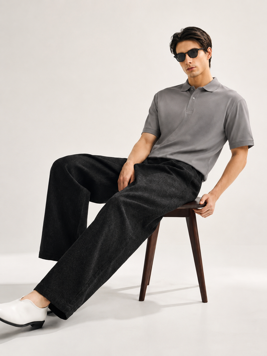 Charcoal Grey Polo Shirt for Men