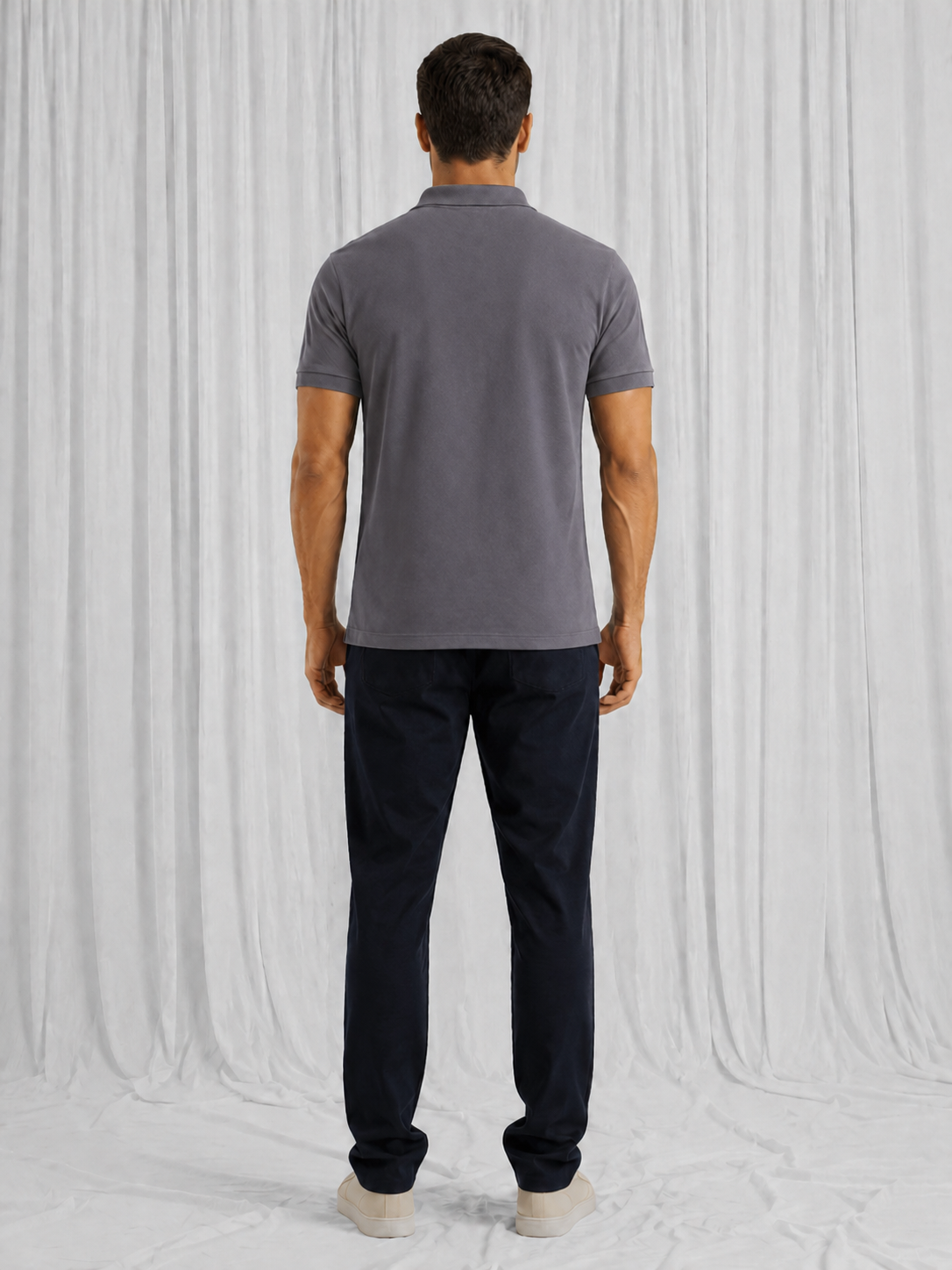 Charcoal Grey Polo Shirt for Men