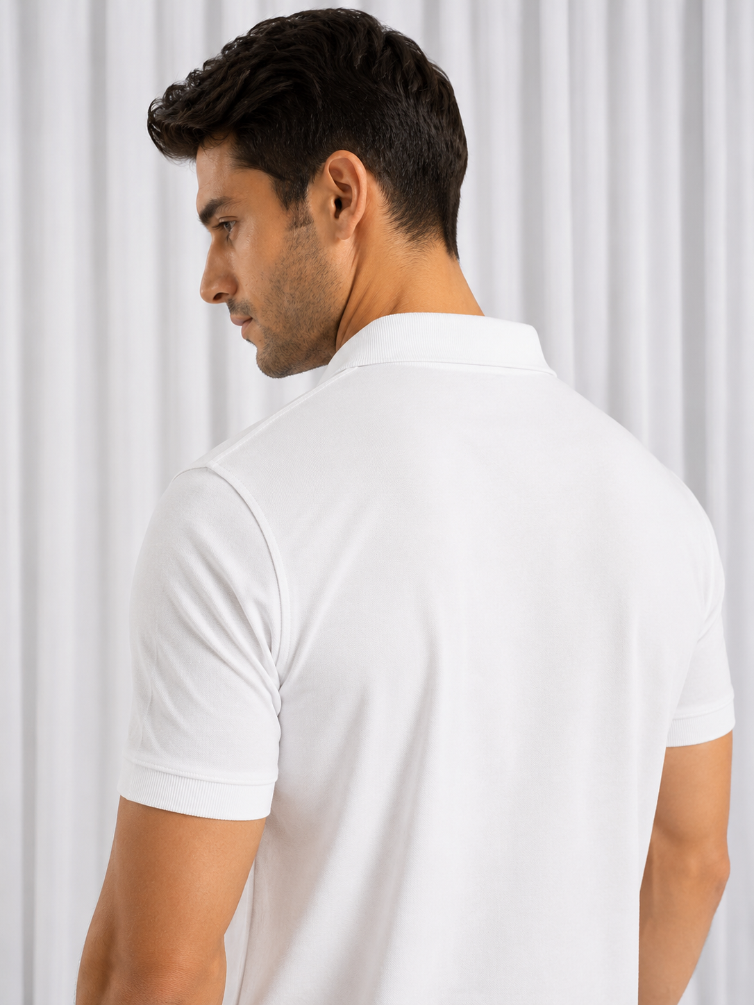 White Polo Shirt for Men