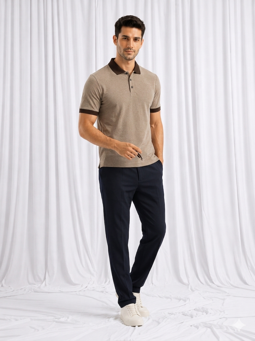 Khaki Polo Shirt for Men