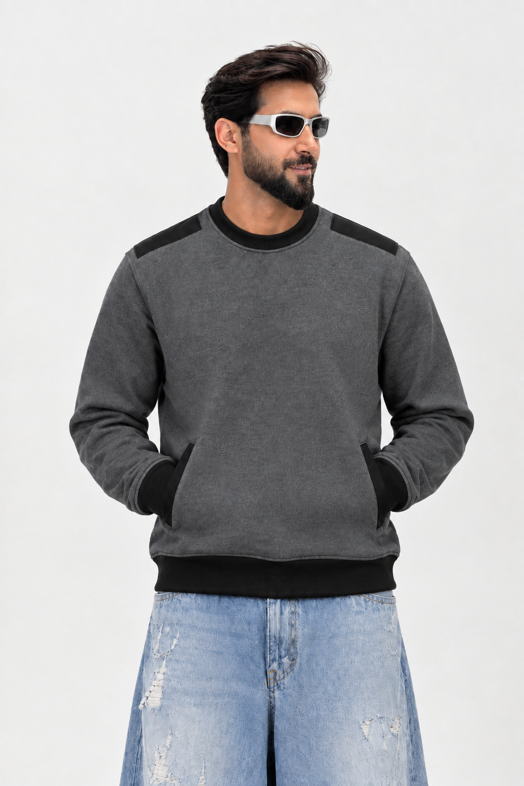 Charcoal Grey Fleece Sweatshirt – Unisex