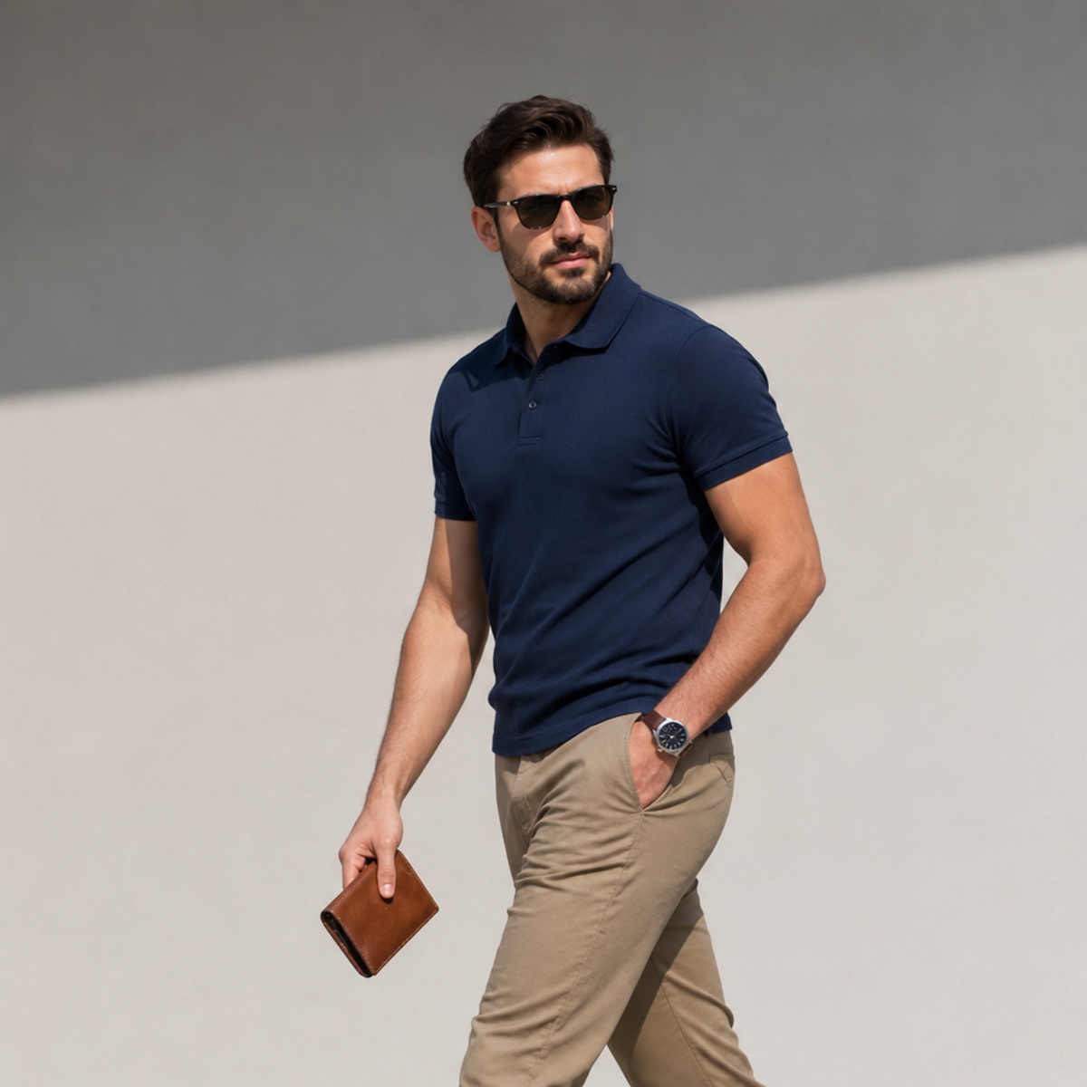 Navy Polo Shirt for Men