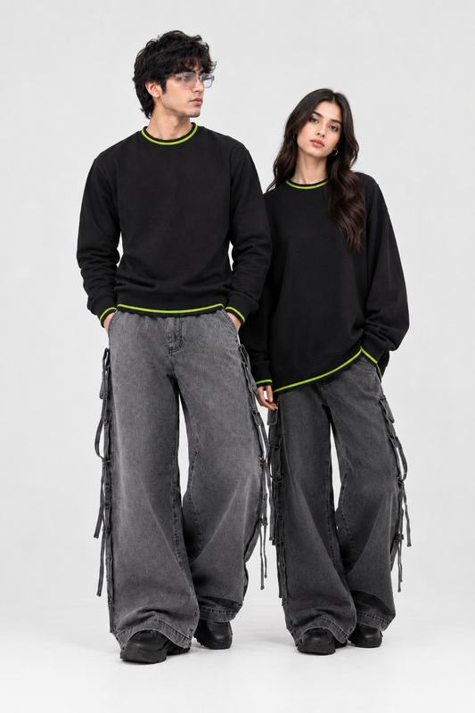 Black & Yellow Tipping Sweatshirt - Unisex