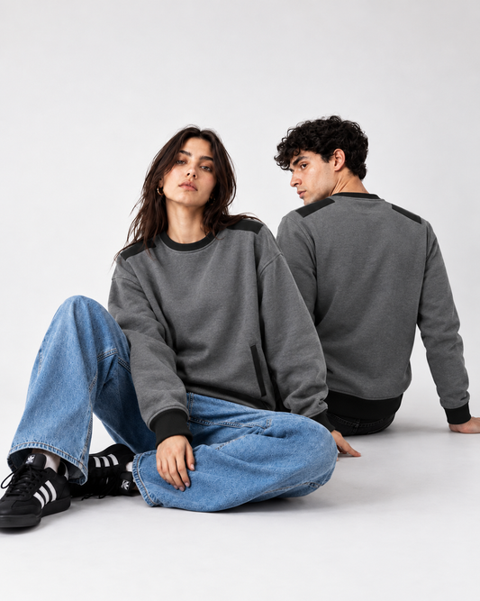 Charcoal Grey Fleece Sweatshirt – Unisex