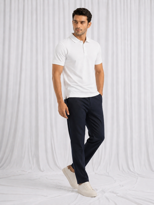 White Polo Shirt for Men